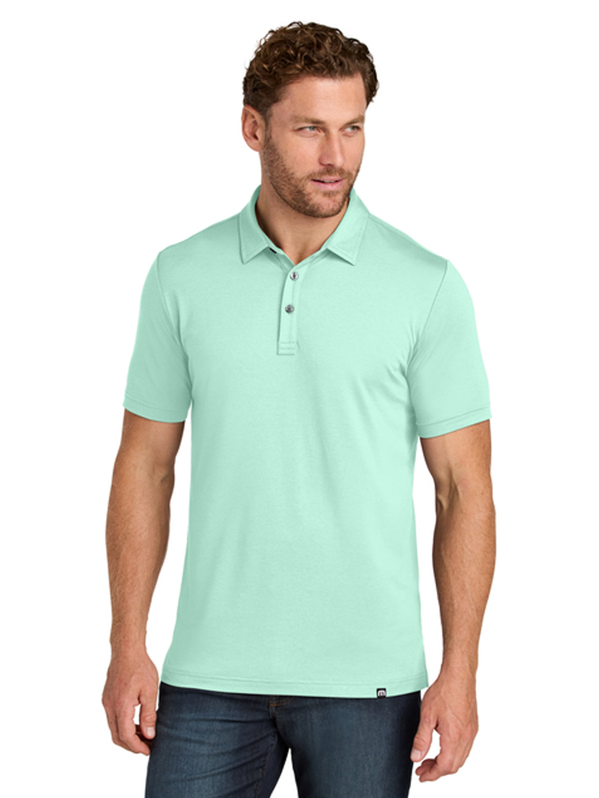 Men's Pocketless Glenview Solid Polo - TMA41461 - Mint