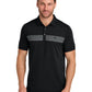 Men's Pocketless Glenview Stripe Polo - TMA41462 - Black