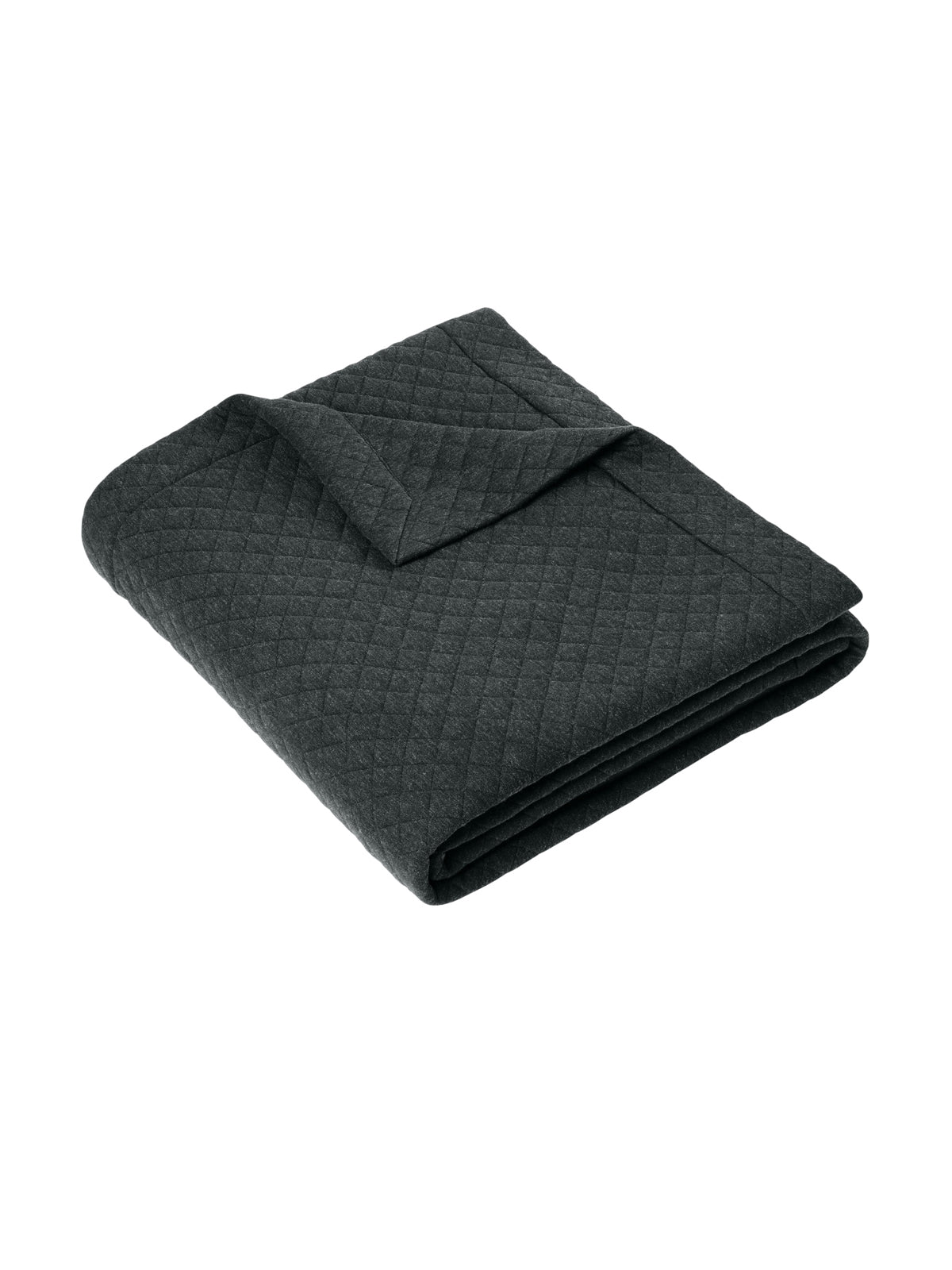 Diamond Quilt Blanket - TMA41481 - Dark Grey Heather