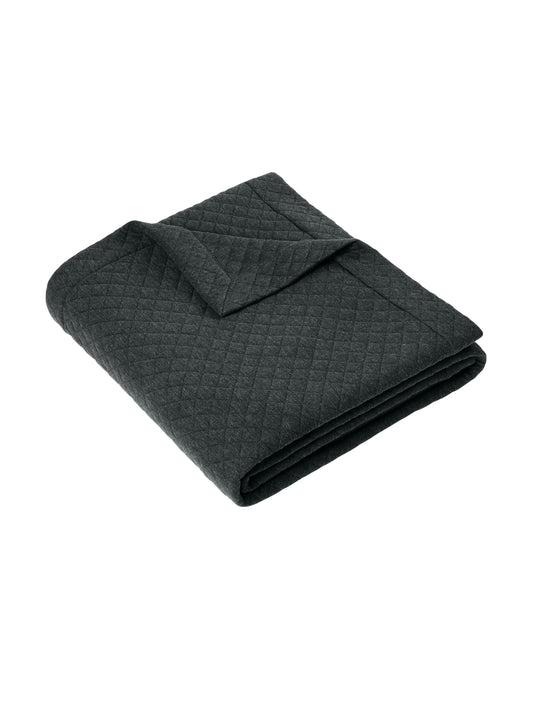 Diamond Quilt Blanket - TMA41481 - Dark Grey Heather