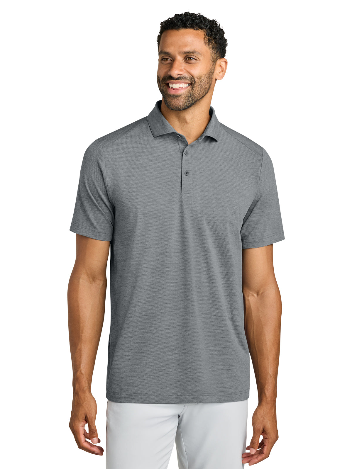 Men's Pocketless Onward Polo - TMA42773 - Quiet Shade Grey Heather
