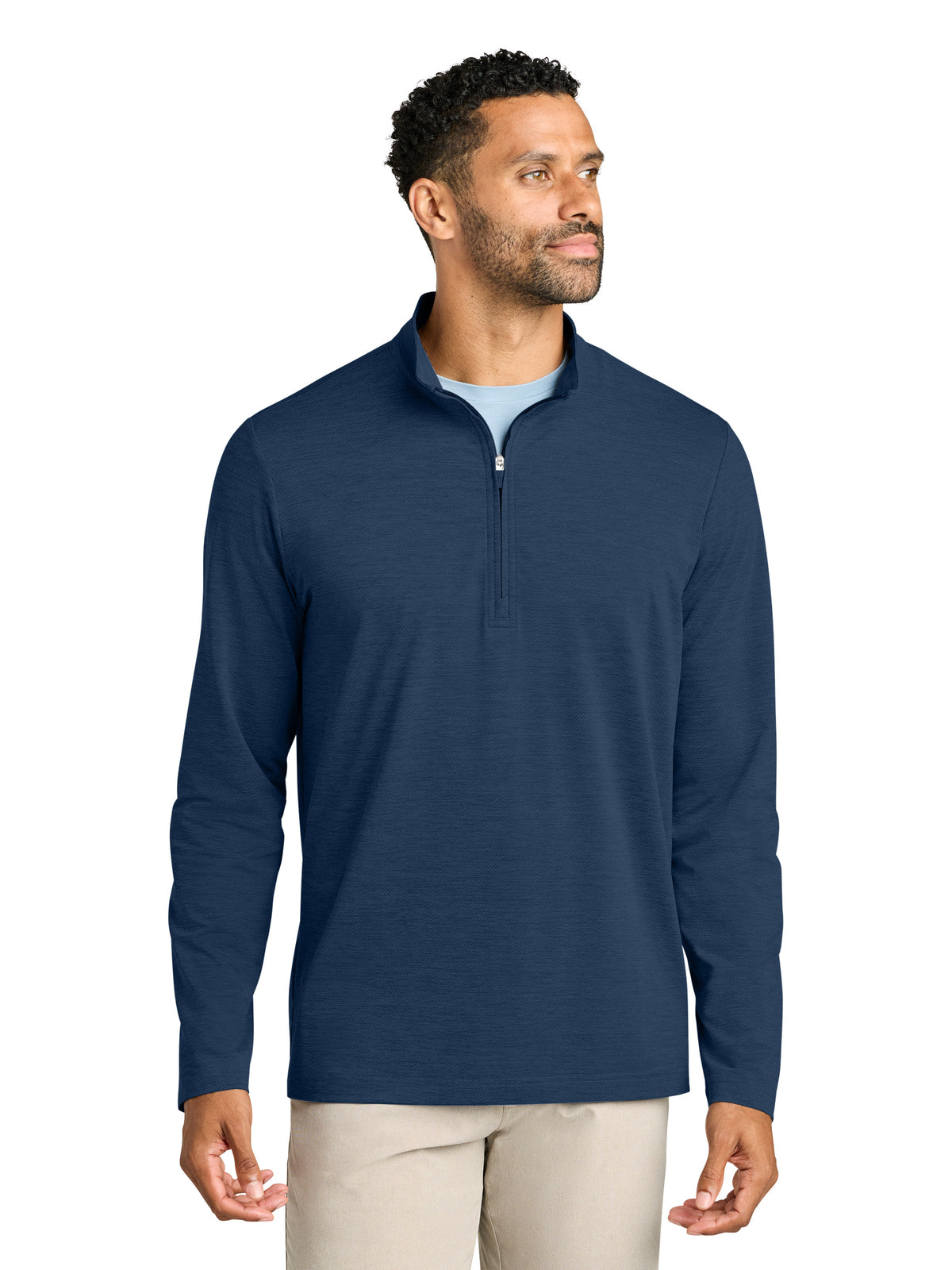 Men's Pocketless Onward 1/4-Zip Sweatshirt - TMA42775 - Navy Heather