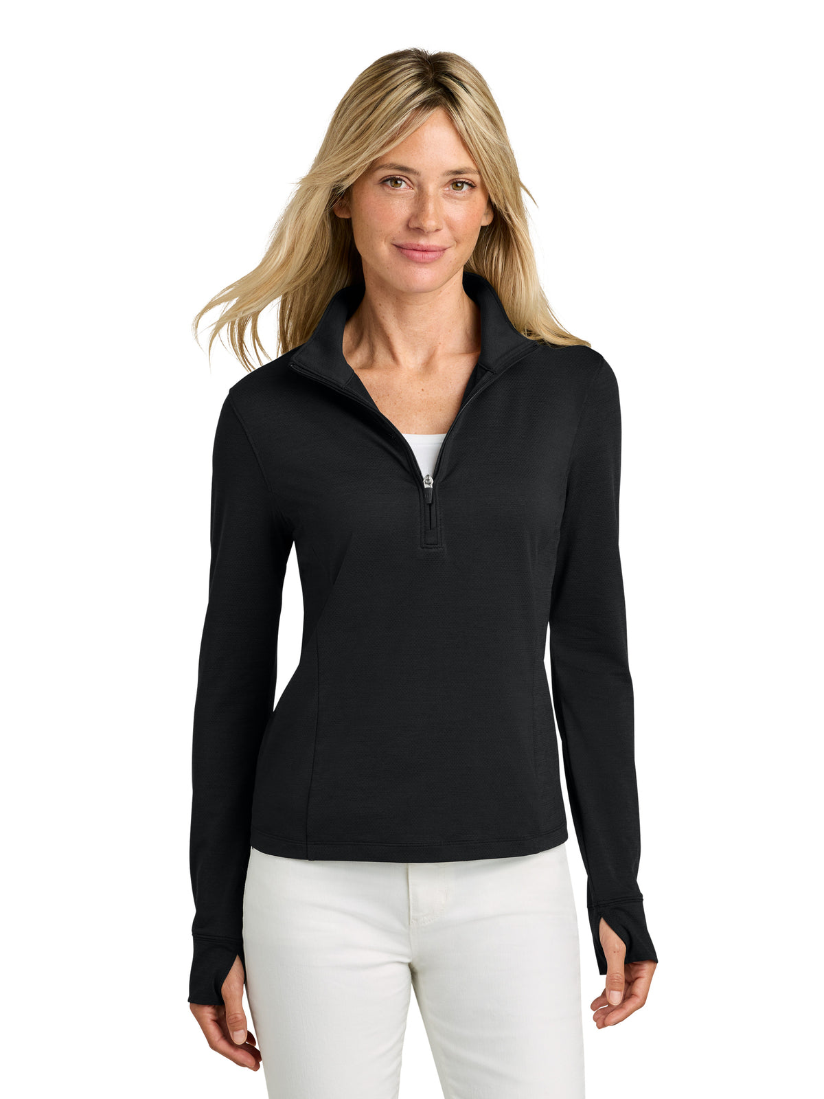 Women's Pocketless Onward 1/2-Zip Sweatshirt - TMA42778 - Black