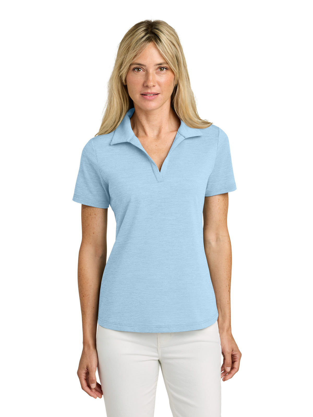 Women's Pocketless Onward Polo - TMA46416 - Airy Blue Heather