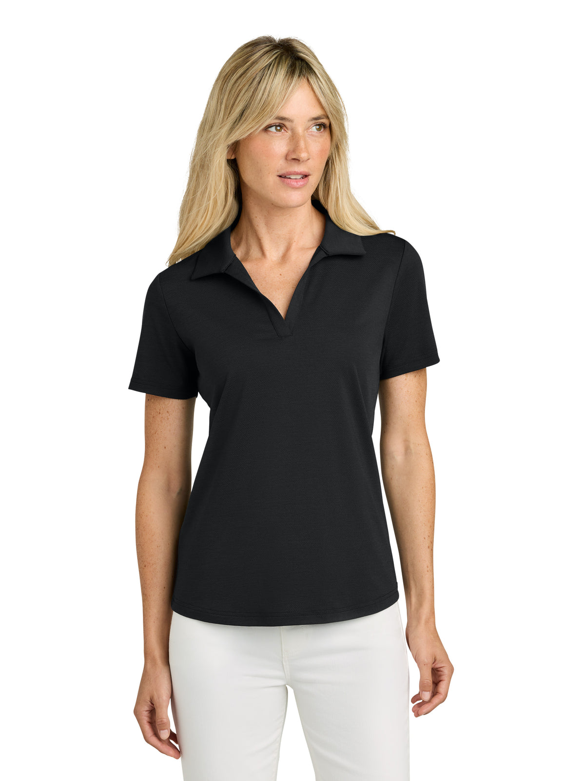 Women's Pocketless Onward Polo - TMA46416 - Black