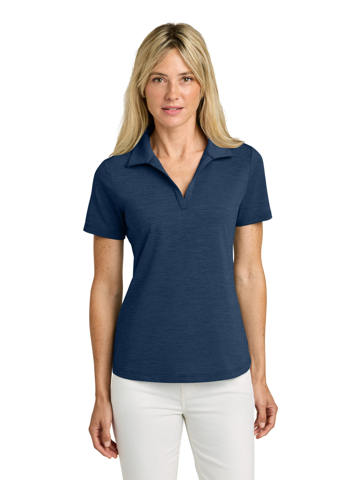 Women's Pocketless Onward Polo - TMA46416 - Navy Heather
