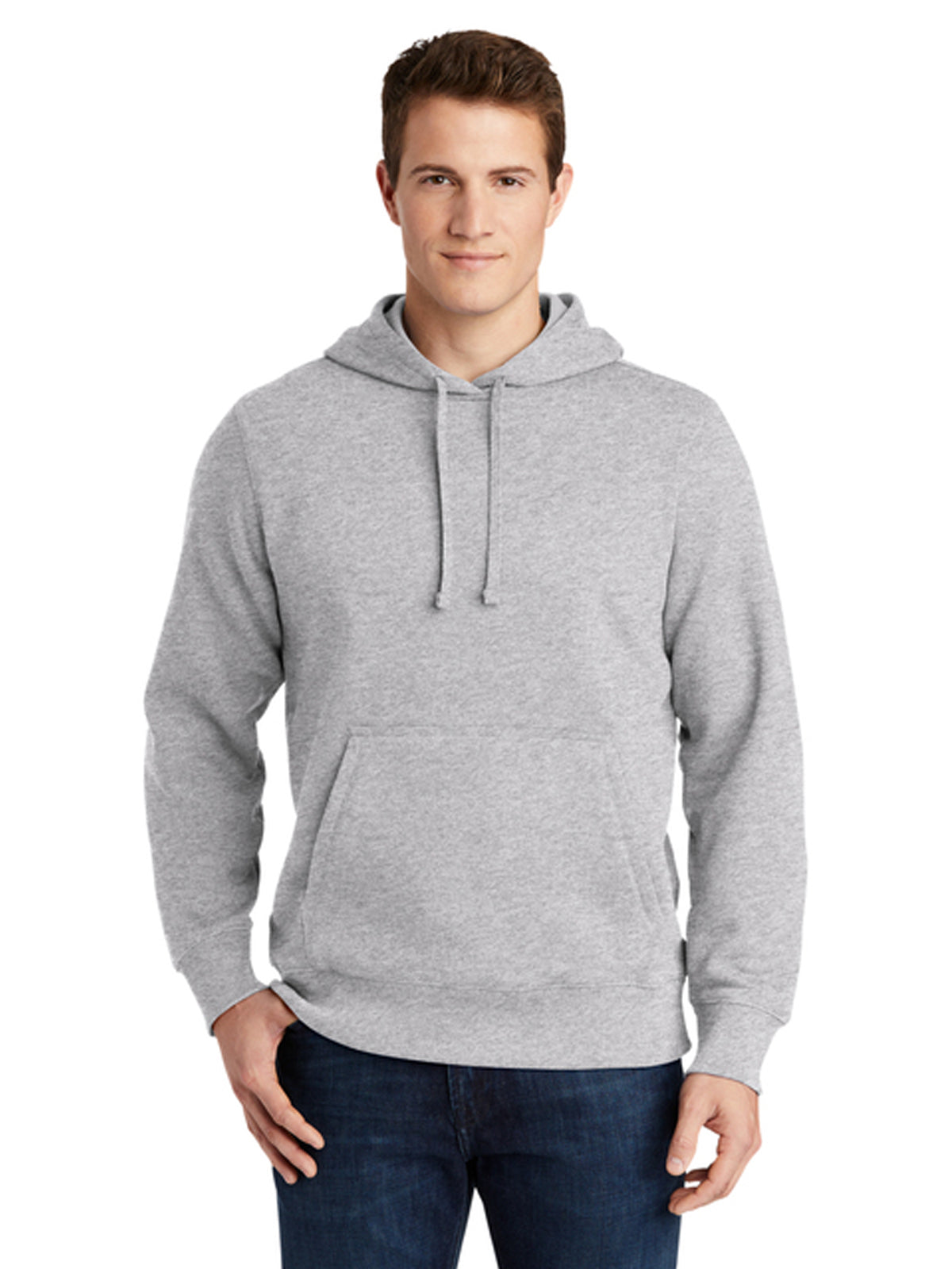 Men's 1-Pocket Tall Hooded Sweatshirt - TST254 - Athletic Heather