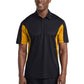 Men's Tall Side Blocked Micropique Sport-Wick Polo - TST655 - Black/Gold