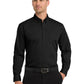 Men's Long Sleeve Poplin Shirt - TW100 - Deep Black