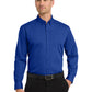 Men's Long Sleeve Poplin Shirt - TW100 - True Royal