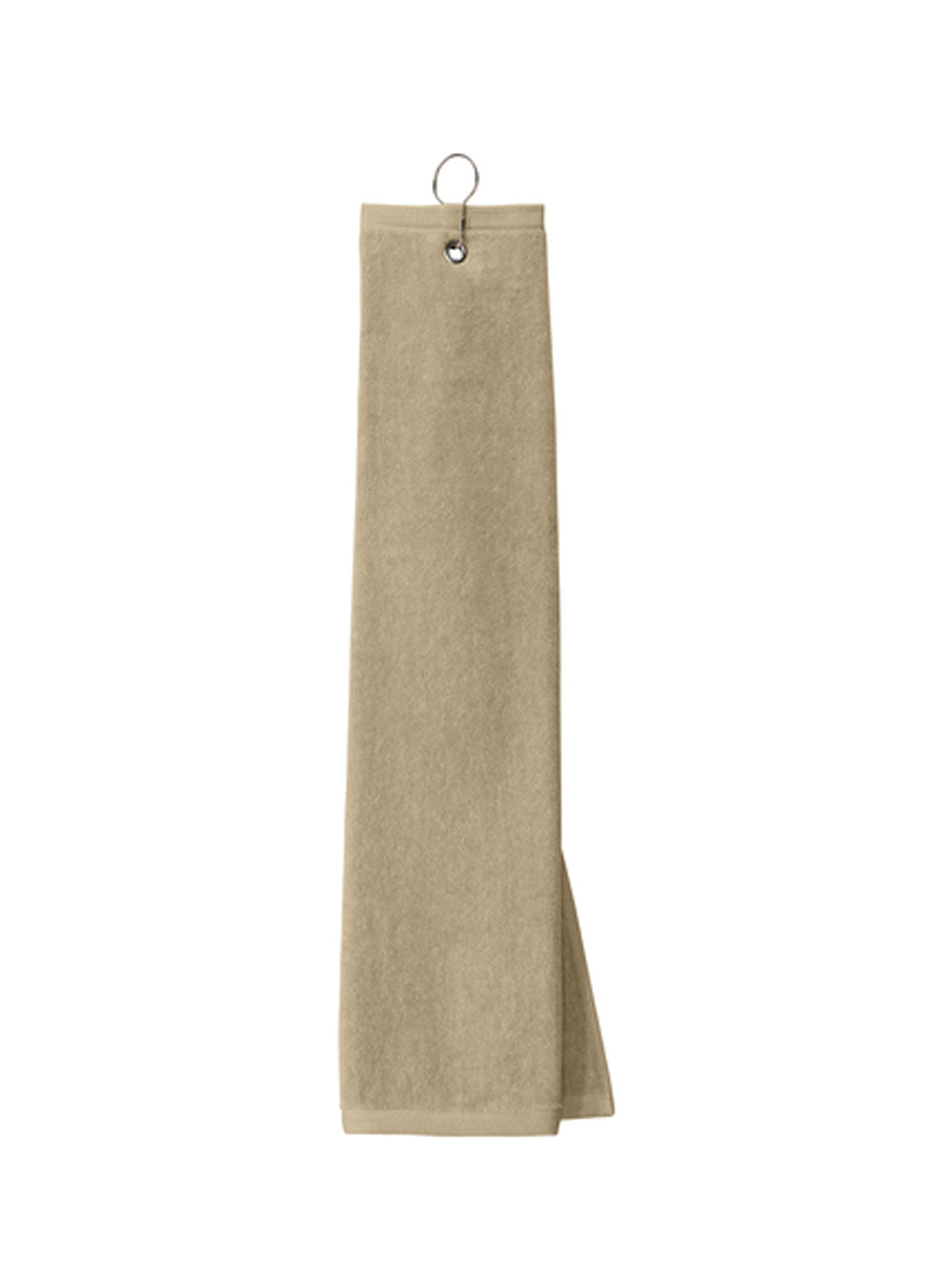 Grommeted Tri-Fold Golf Towel - TW50 - Khaki