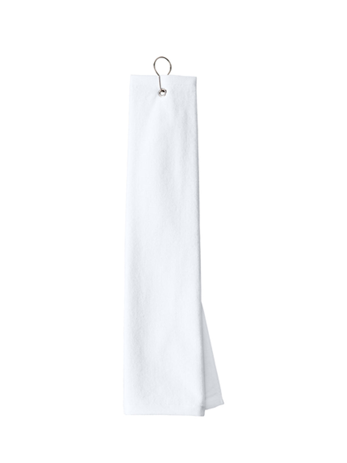 Grommeted Tri-Fold Golf Towel - TW50 - White