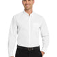 Men's 1-Pocket Long Sleeve Poplin Shirt - W100 - White