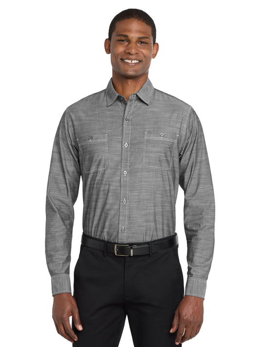 Men's Chambray Shirt - W380 - Grey