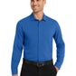 Men's Long Sleeve Button Up Performance Shirt - W401 - True Blue