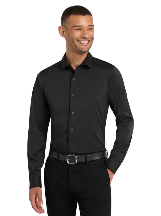 Men's City Stretch Button-Down Shirt - W680 - Black