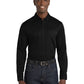 Men's Long Sleeve Button Up Performance Shirt - W808 - Deep Black