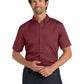 Men's Short Sleeve Button Up Shirt - W809 - Burgundy