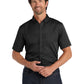 Men's Short Sleeve Button Up Shirt - W809 - Deep Black