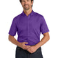 Men's Short Sleeve Button Up Shirt - W809 - Purple