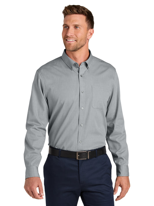 Men's 1-Pocket Easy Care Long Sleeve Shirt - W816 - Gusty Grey
