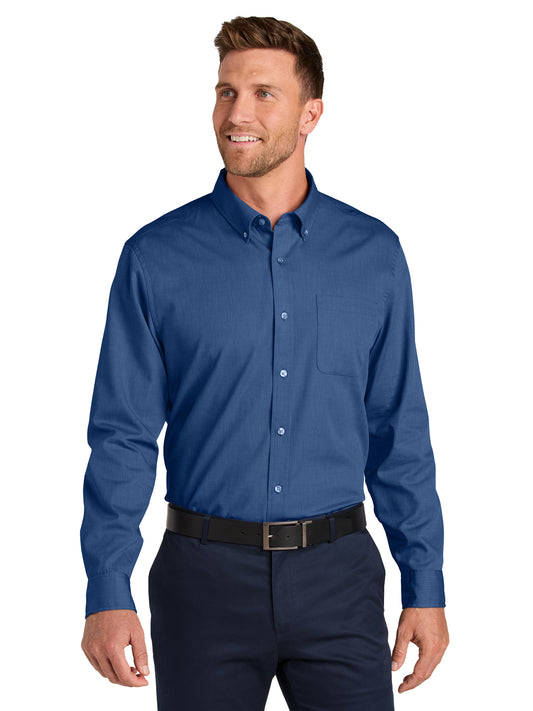 Men's 1-Pocket Easy Care Long Sleeve Shirt - W816 - Mediterranean Blue