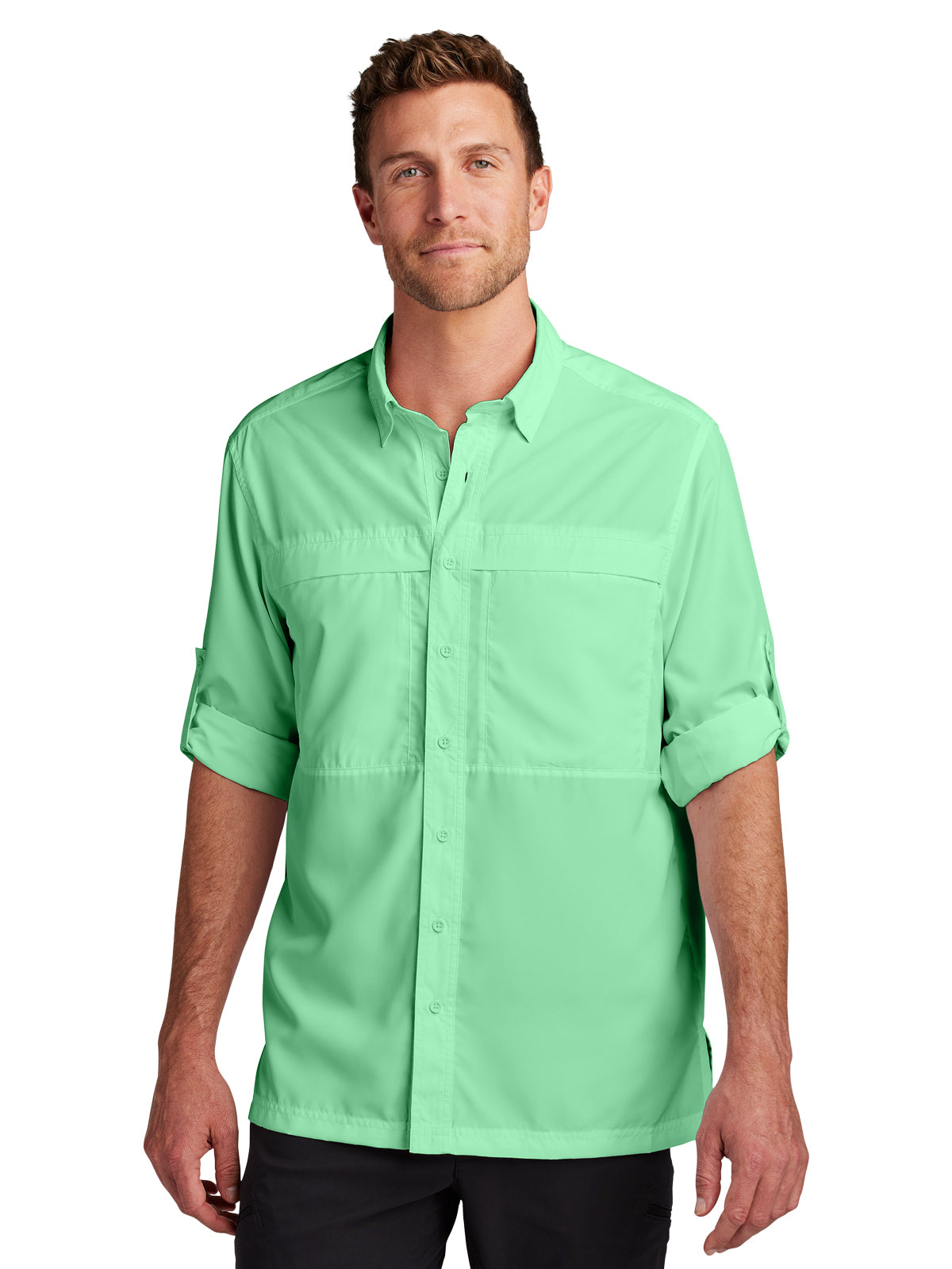 Men's Long Sleeve UV Daybreak Shirt - W960 - Bright Seafoam