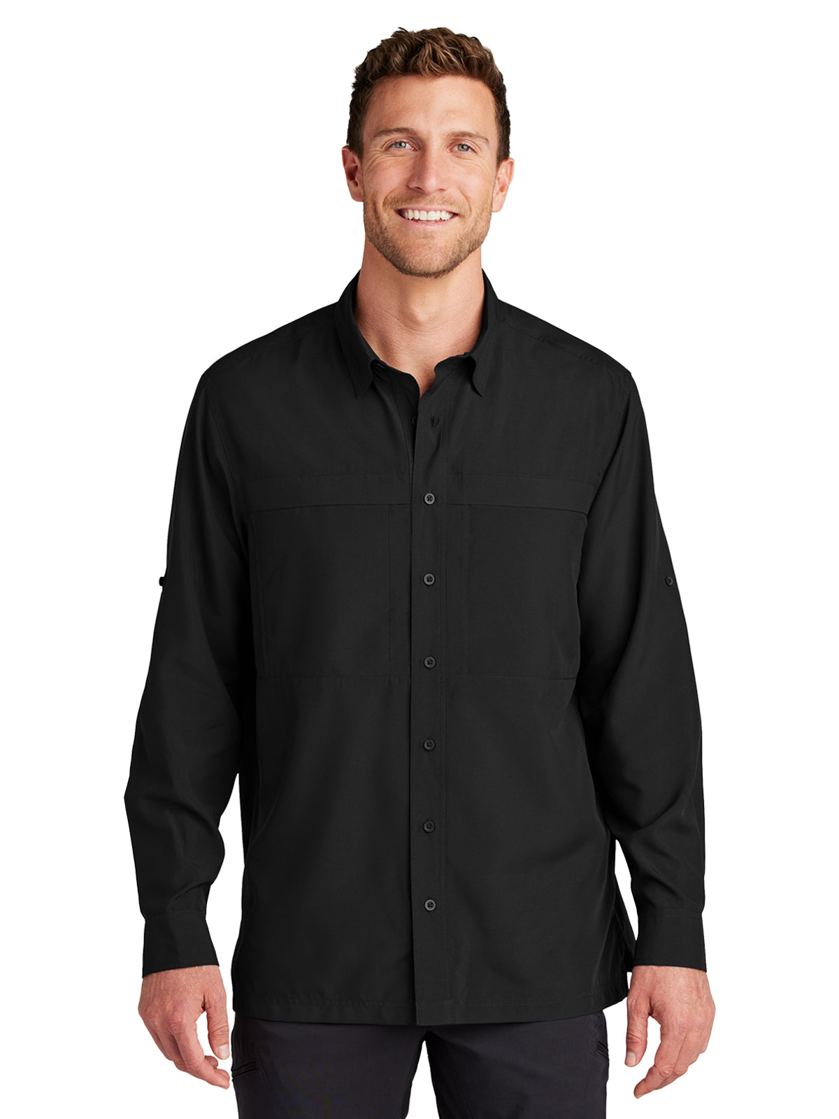 Men's Long Sleeve UV Daybreak Shirt - W960 - Deep Black