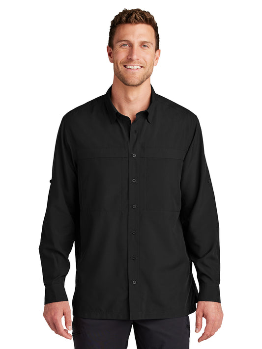 Men's Long Sleeve UV Daybreak Shirt - W960 - Deep Black