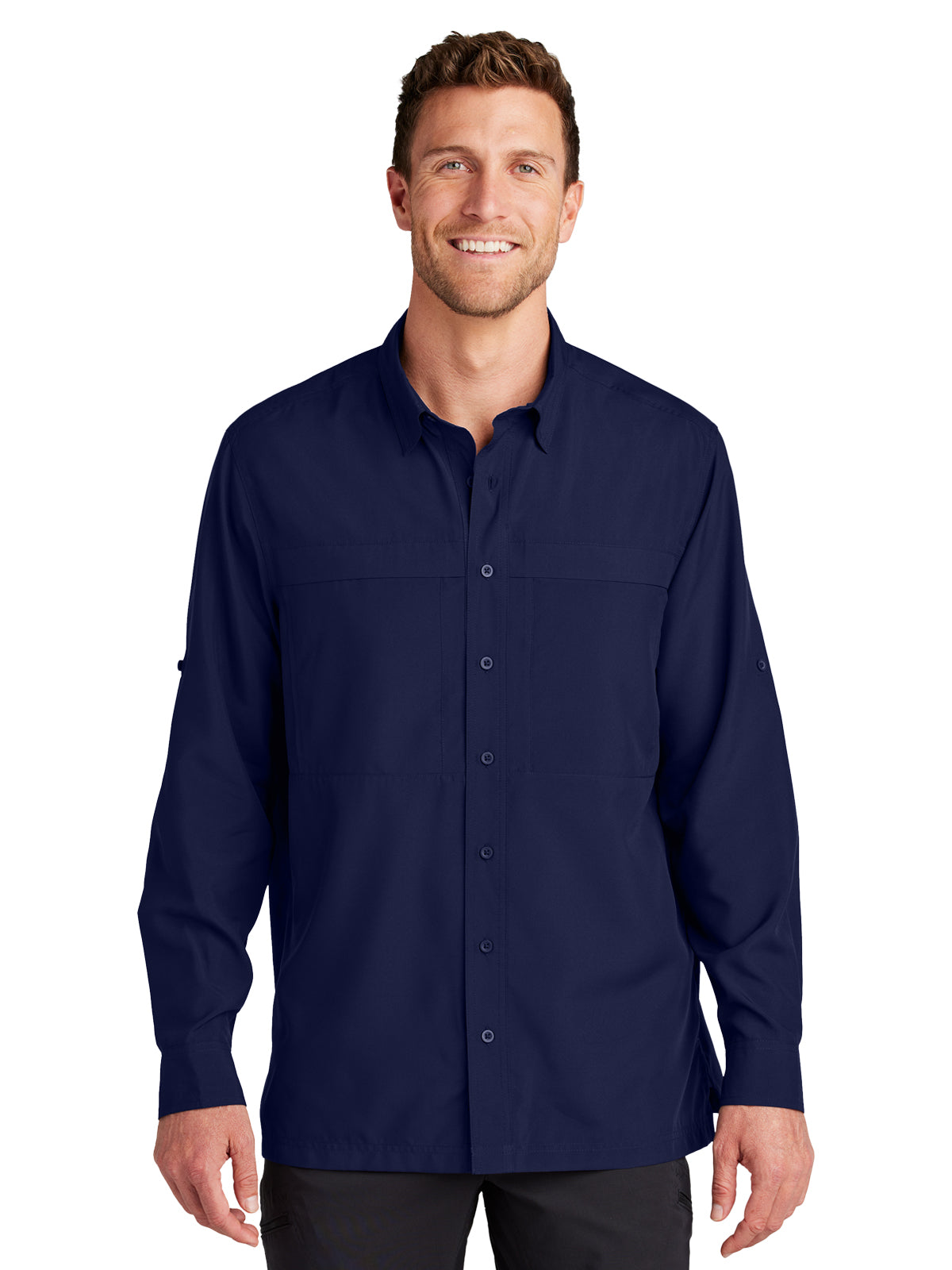 Men's Long Sleeve UV Daybreak Shirt - W960 - True Navy