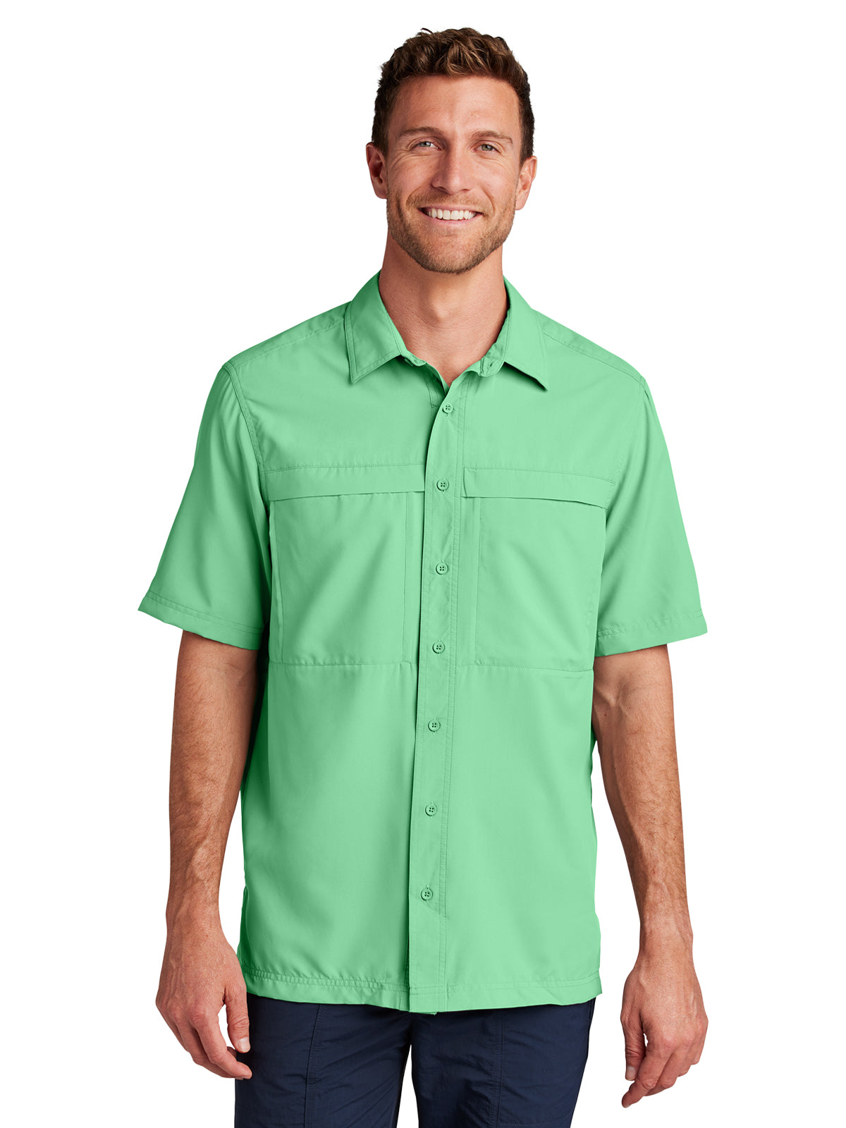 Men's Short Sleeve UV Daybreak Shirt - W961 - Bright Seafoam