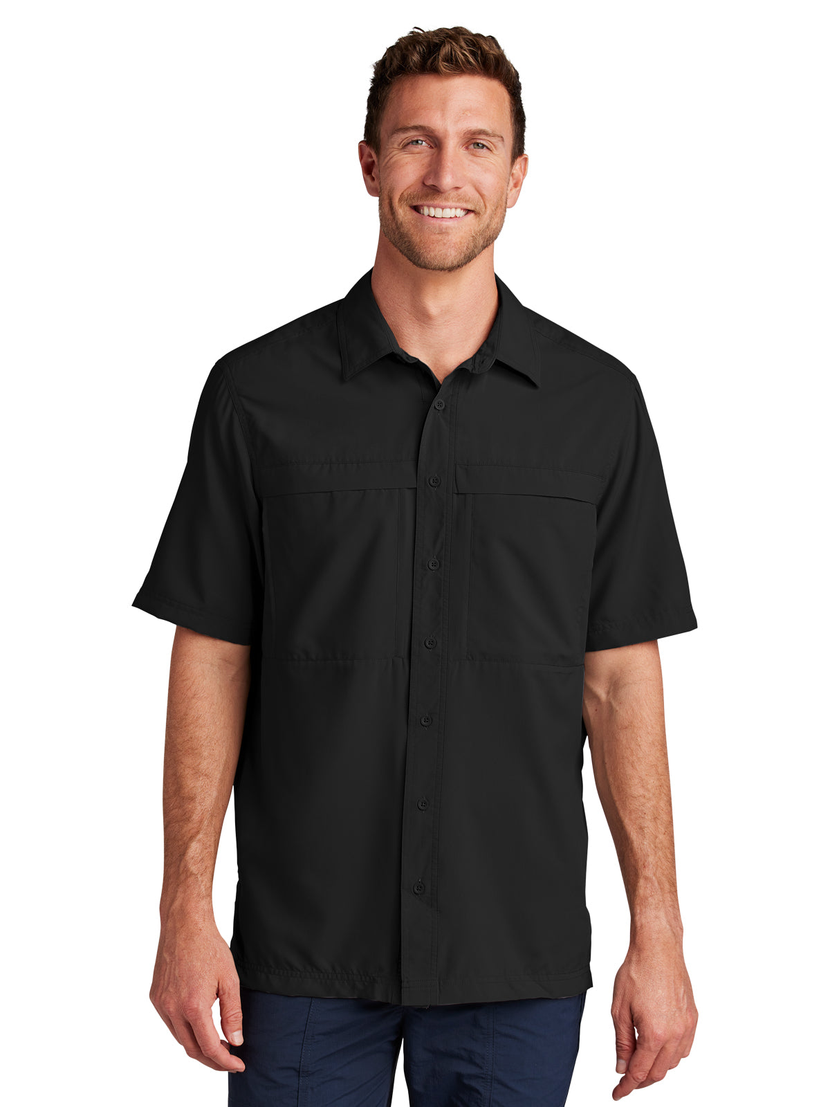 Men's Short Sleeve UV Daybreak Shirt - W961 - Deep Black
