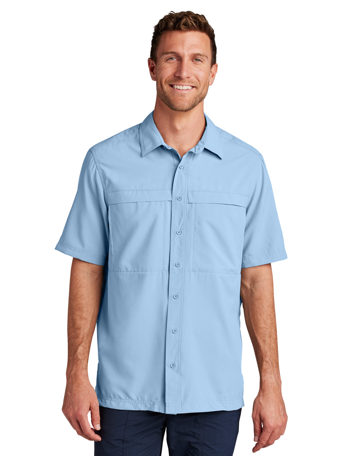 Men's Short Sleeve UV Daybreak Shirt - W961 - Light Blue