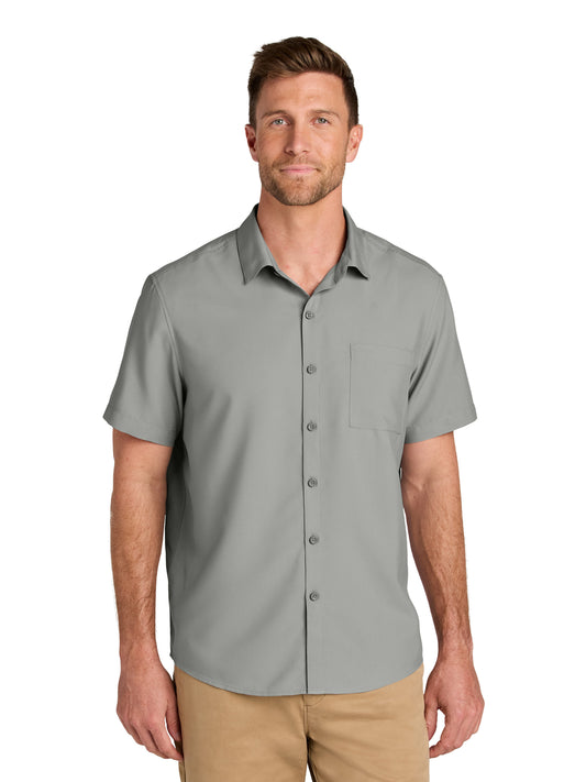 Men's Short Sleeve UV Dockside Shirt - W963 - Gusty Grey