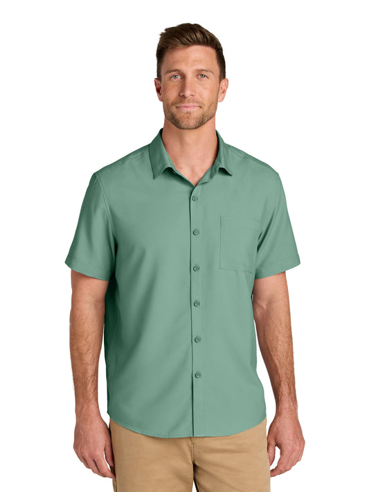 Men's Short Sleeve UV Dockside Shirt - W963 - Sage