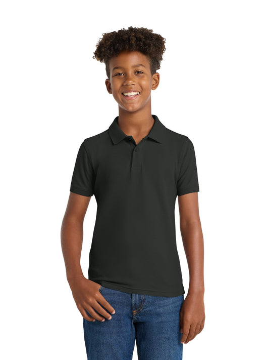 Youth Core Classic Pique Polo - Y100 - Deep Black