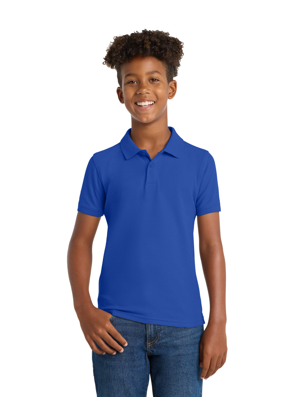 Youth Core Classic Pique Polo - Y100 - True Royal