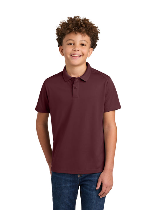Youth Wearever Performance Pique Polo - Y240 - Burgundy