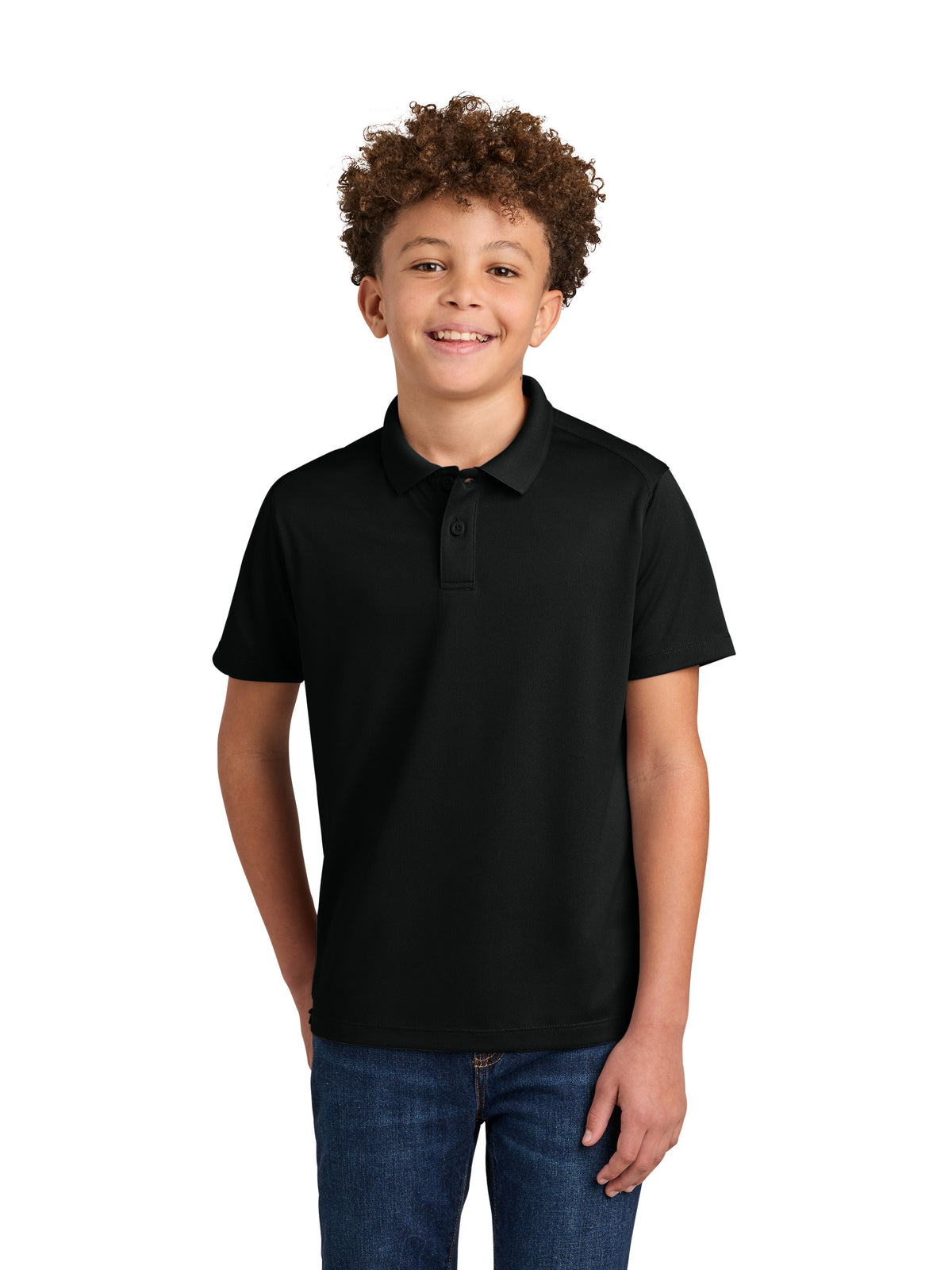 Youth Wearever Performance Pique Polo - Y240 - Deep Black