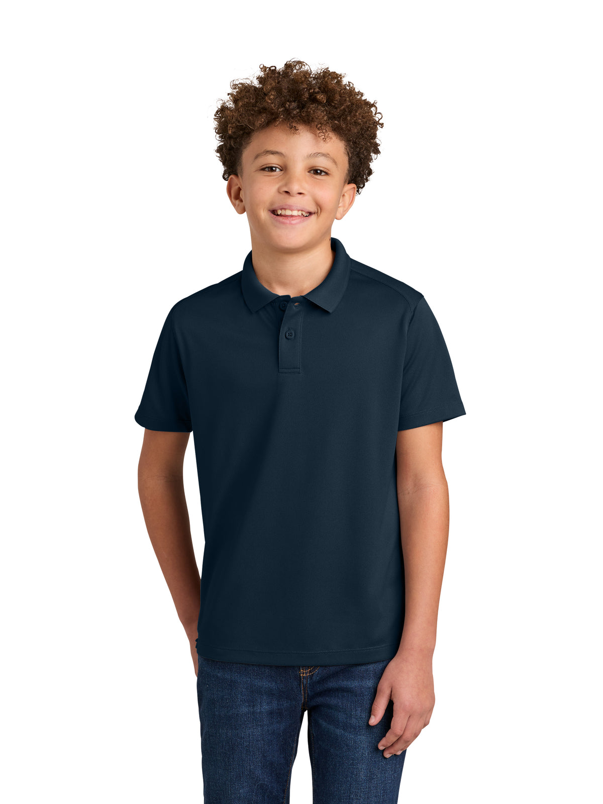 Youth Wearever Performance Pique Polo - Y240 - River Blue Navy