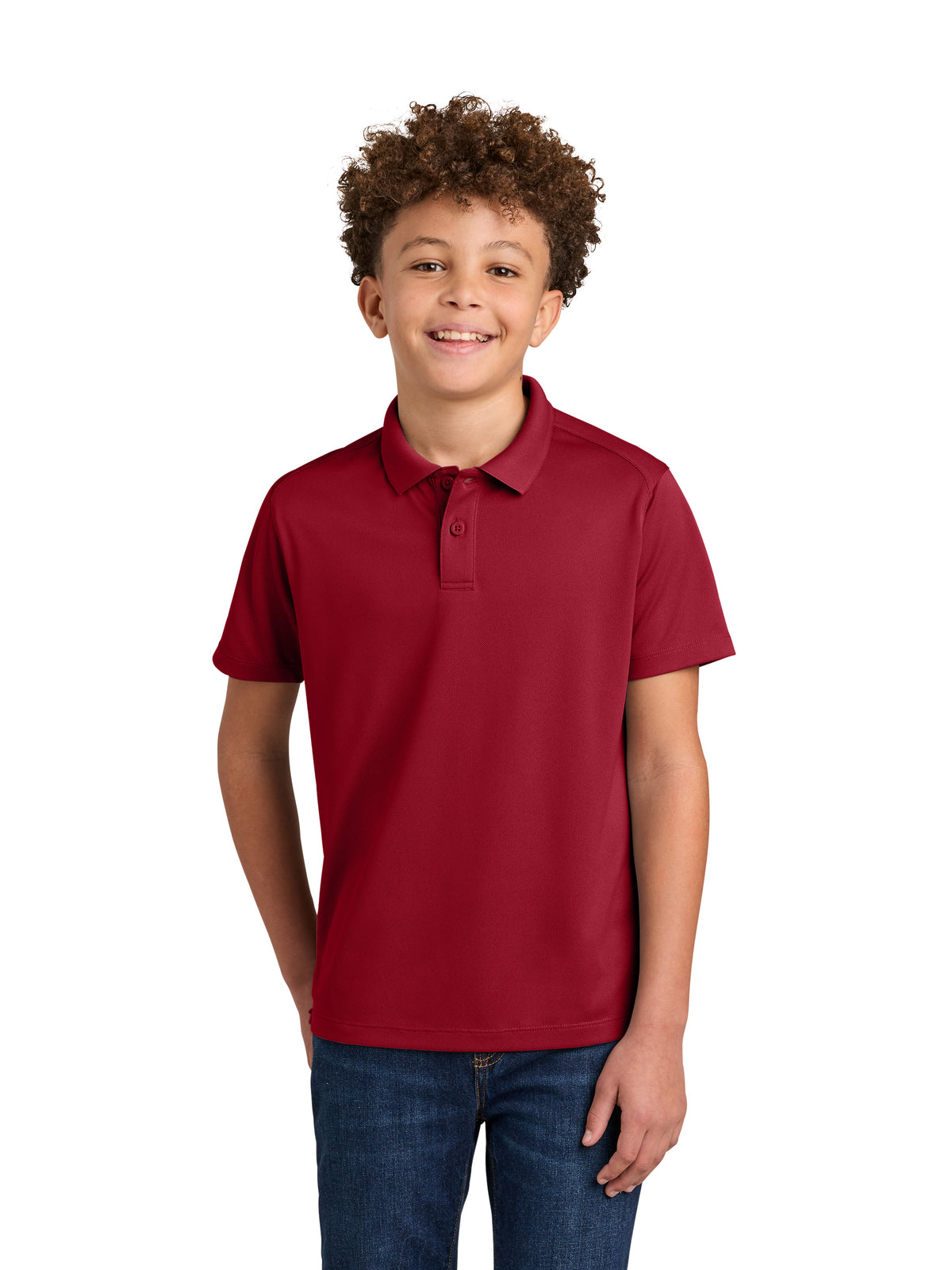 Youth Wearever Performance Pique Polo - Y240 - Rich Red