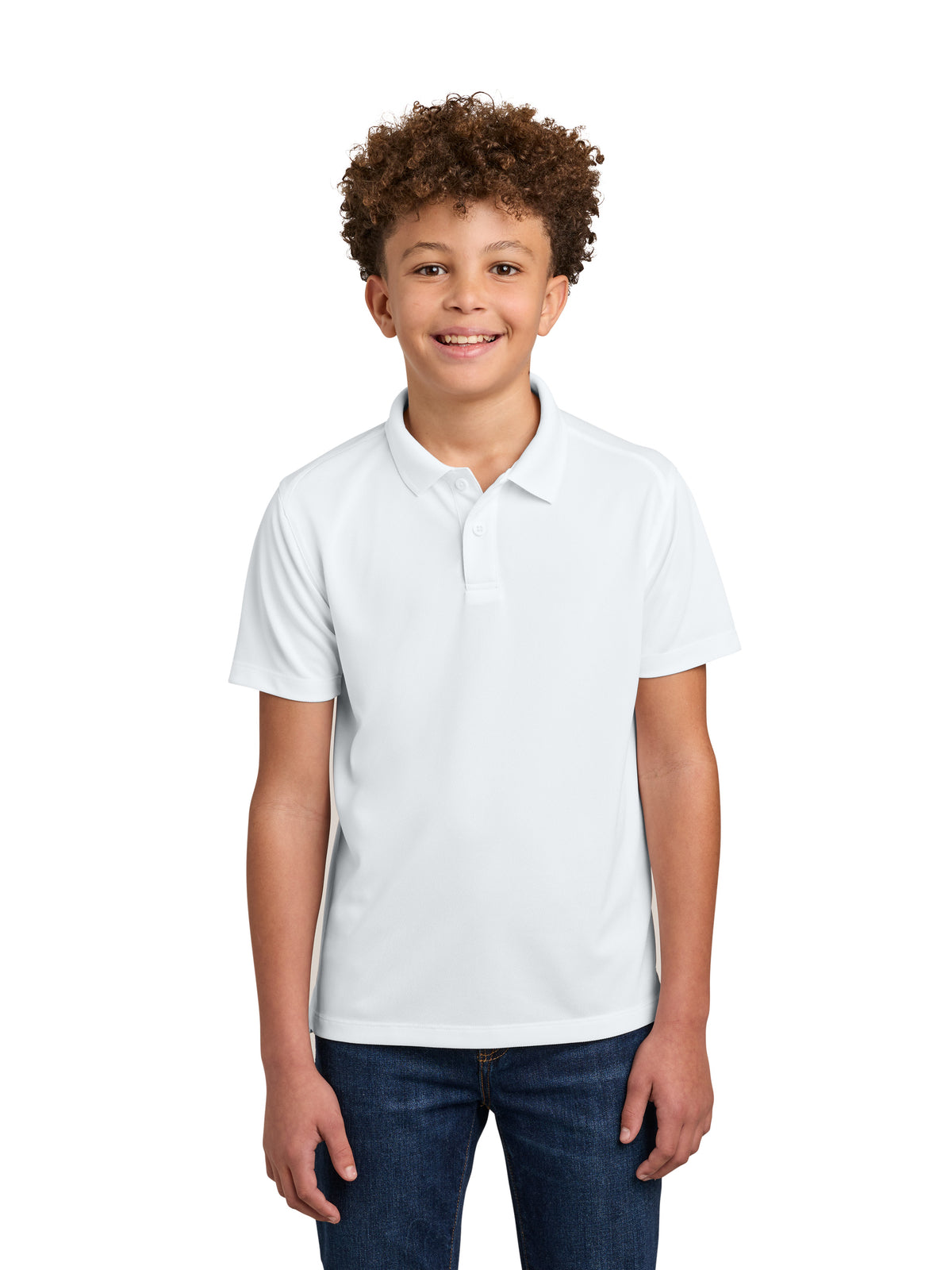 Youth Wearever Performance Pique Polo - Y240 - White