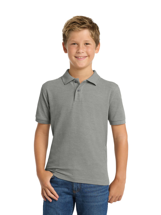 Youth Silk Touch Polo - Y500 - Cool Grey