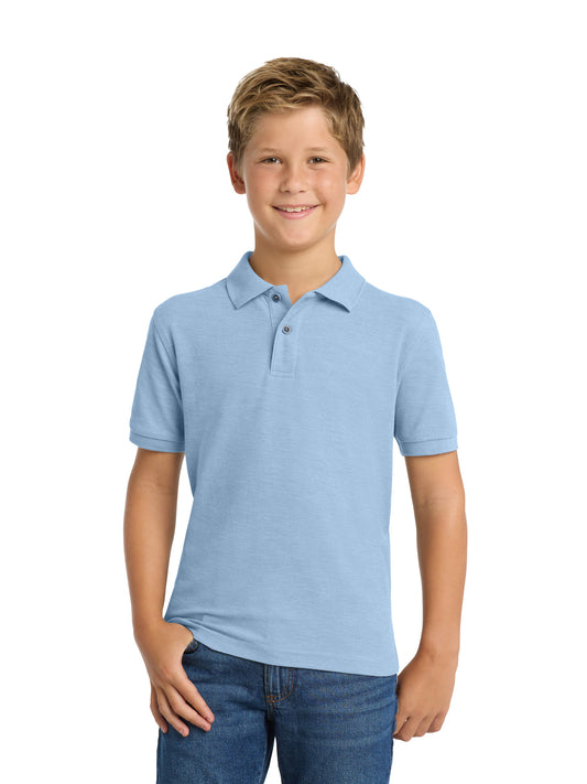 Youth Silk Touch Polo - Y500 - Light Blue