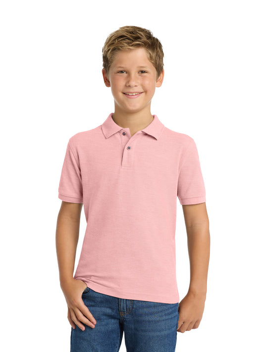 Youth Silk Touch Polo - Y500 - Light Pink