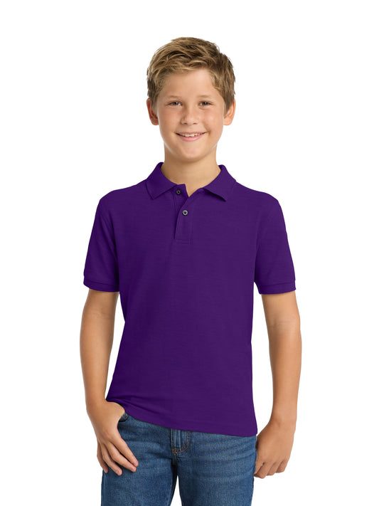 Youth Silk Touch Polo - Y500 - Purple