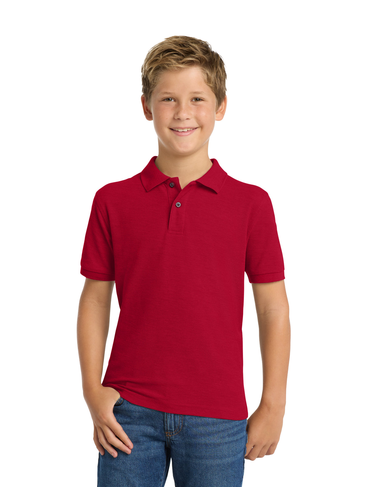 Youth Silk Touch Polo - Y500 - Red