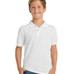 Youth Silk Touch Polo - Y500 - White