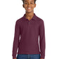 Youth Silk Touch Long Sleeve Polo - Y500LS - Burgundy