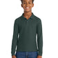 Youth Silk Touch Long Sleeve Polo - Y500LS - Dark Green